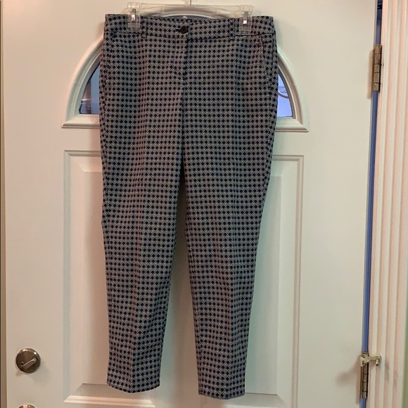 {Hilary Radley}Sz 6Blk/Blue/Wht CropPants - Picture 2 of 7